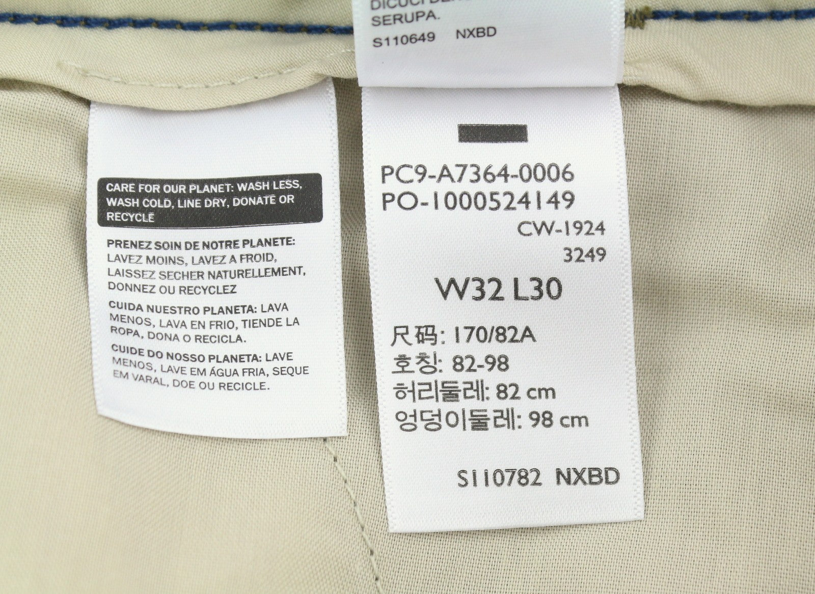 LEVI'S XX Cargo Men Trousers W32/L30 Brown Straight Fit Zip Fly Patch Pockets