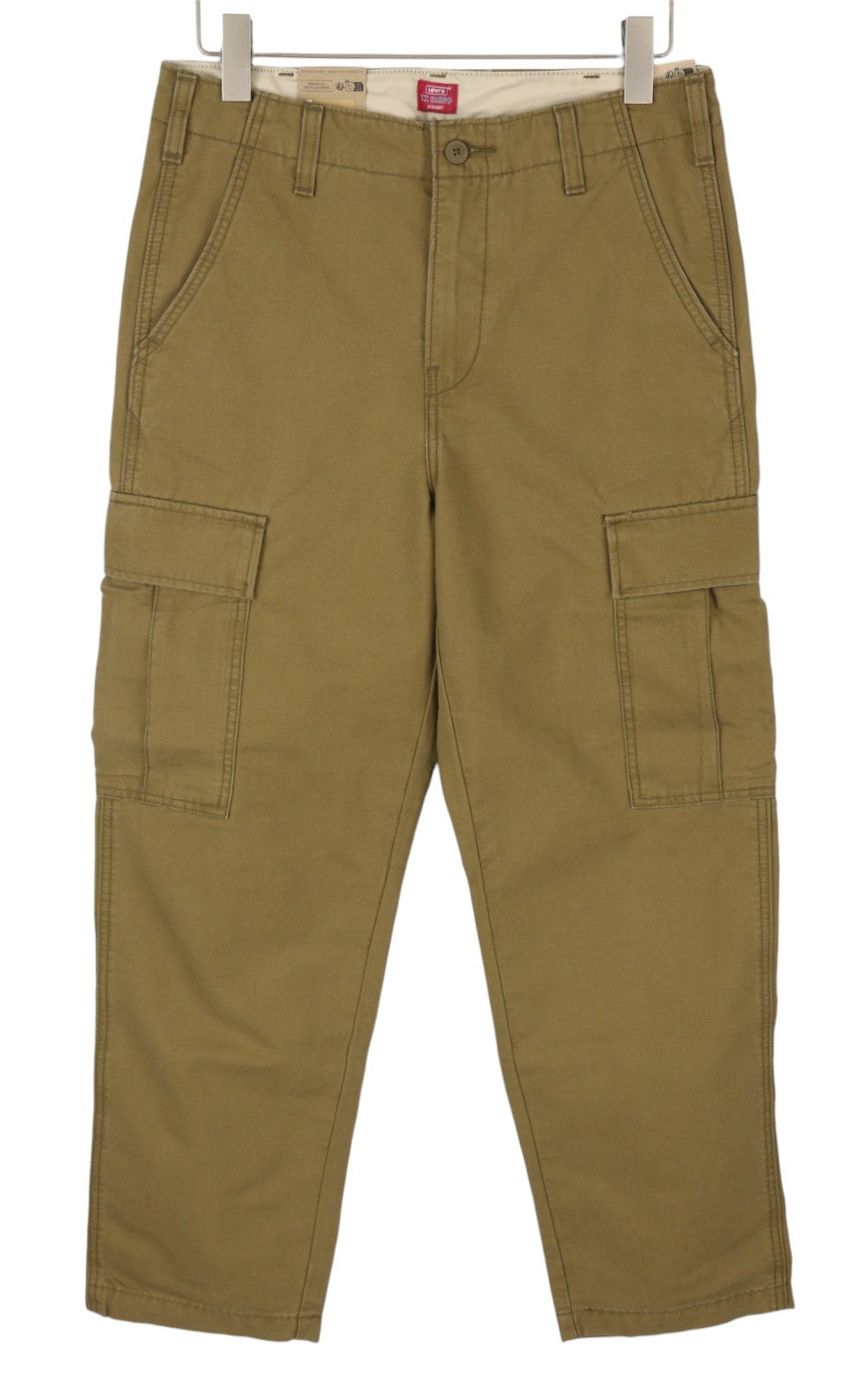 LEVI'S XX Cargo Men Trousers W32/L30 Brown Straight Fit Zip Fly Patch Pockets