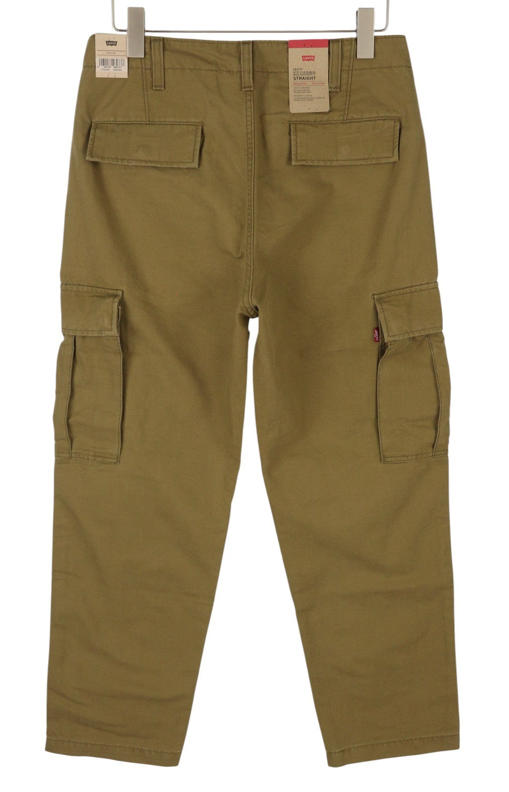 LEVI'S XX Cargo Men Trousers W32/L30 Brown Straight Fit Zip Fly Patch Pockets