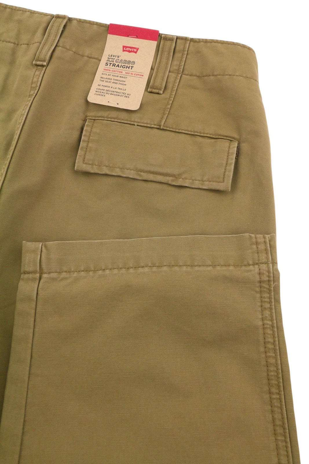 LEVI'S XX Cargo Men Trousers W31/L30 Brown Straight Fit Zip Fly Patch Pockets