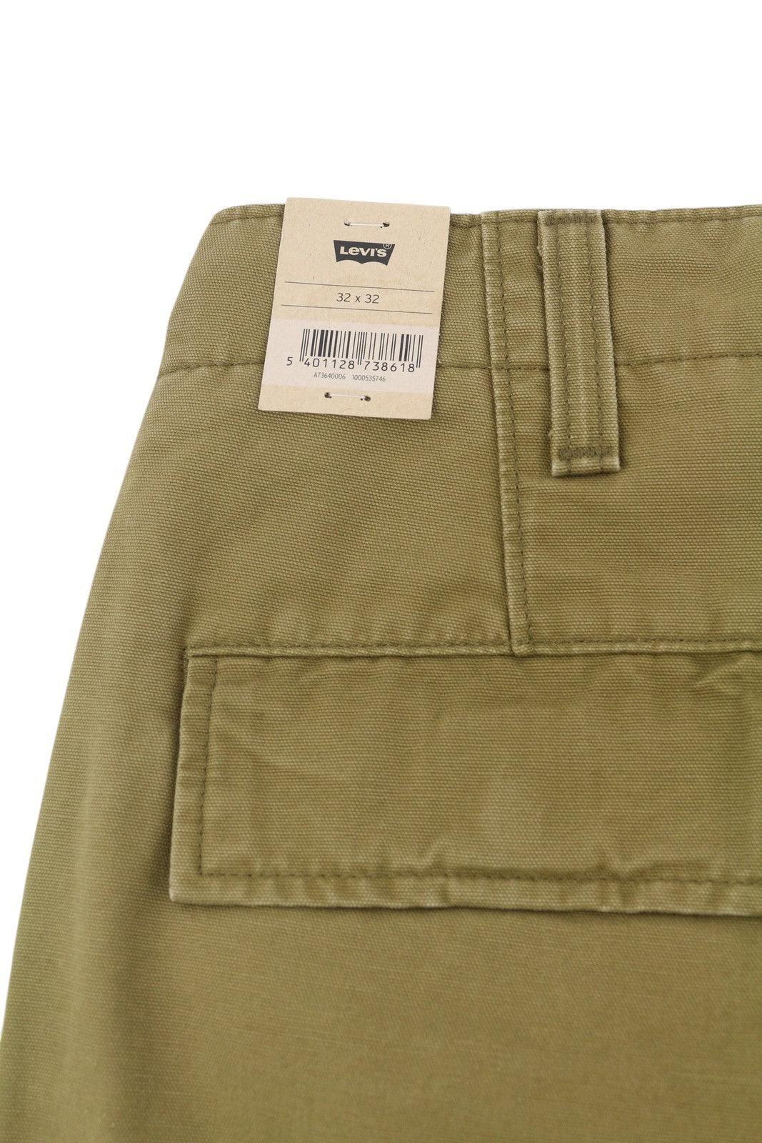 LEVI'S XX Cargo Men Trousers W32/L32 Brown Straight Fit Zip Fly Patch Pockets