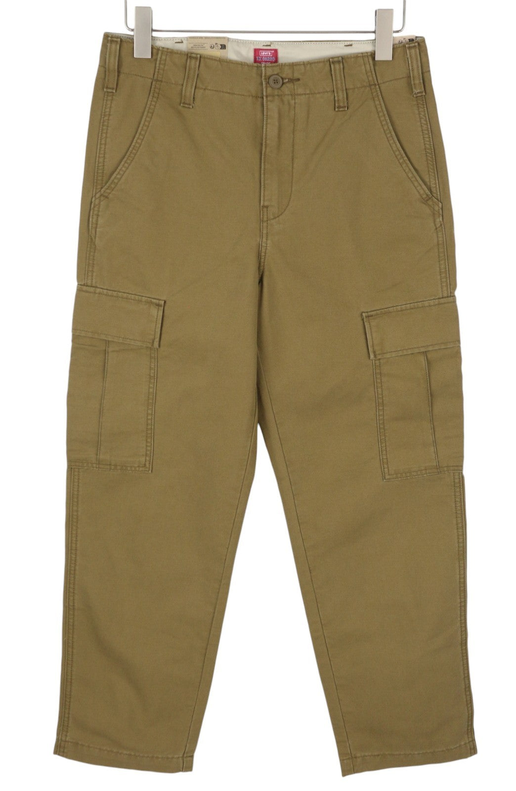 LEVI'S XX Cargo Men Trousers W32/L32 Brown Straight Fit Zip Fly Patch Pockets