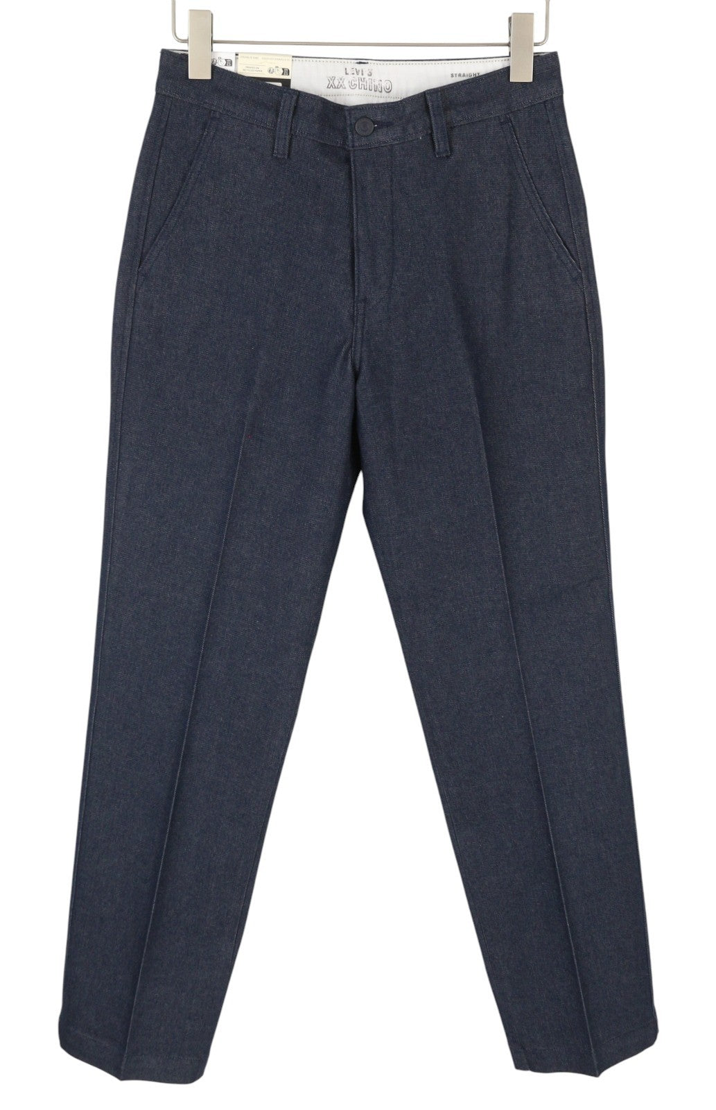 LEVI'S XX Chino Men Trousers W29/L32 Dark Blue Straight Big E Stretch Zip Fly