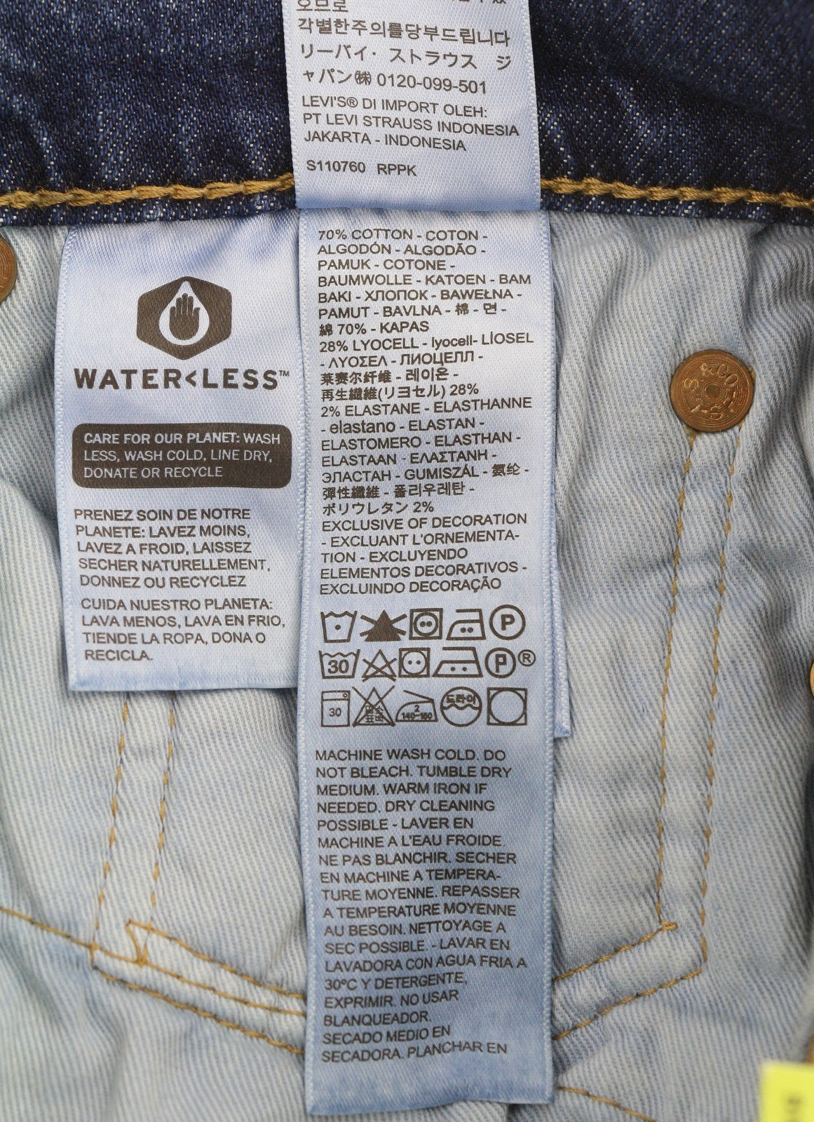 LEVI'S 511 vyriški džinsai W28/L32 Premium Big E Flex Stretch Slim Fit Zip Faded Blue 