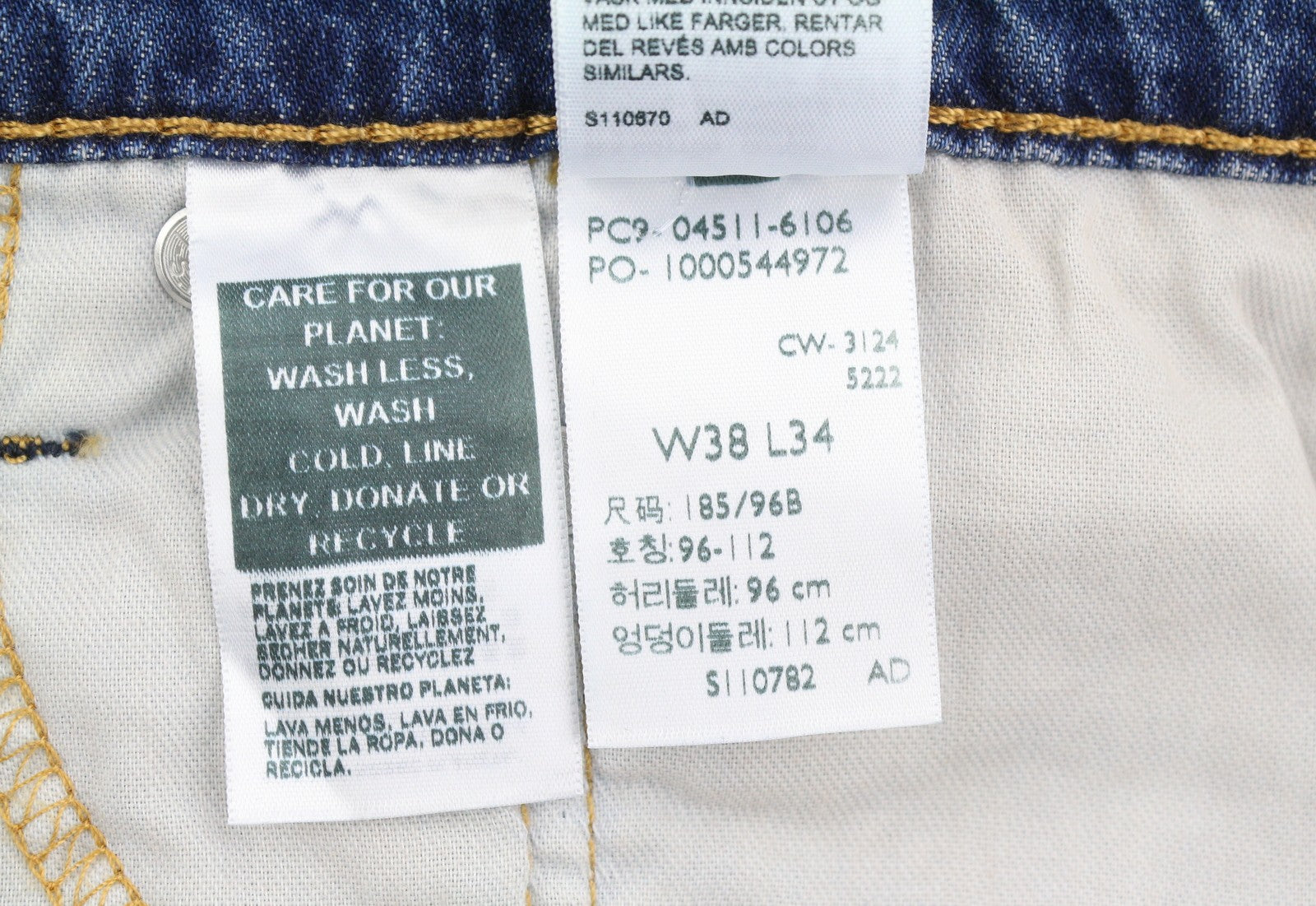 LEVI'S 511 vyriški džinsai W38/L34 mėlyni, išblukę, lengvi, tamprūs, prailginami. 