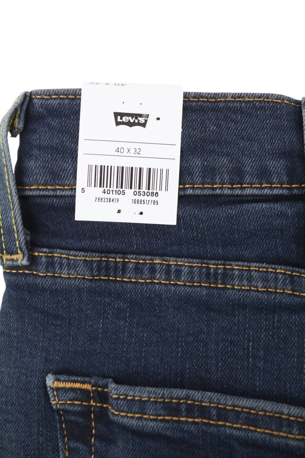 LEVI'S 512 vyriški džinsai W40/L32 mėlyni, išblukę, ploni, siaurėjantys, „Flex Stretch“ stiliaus. 