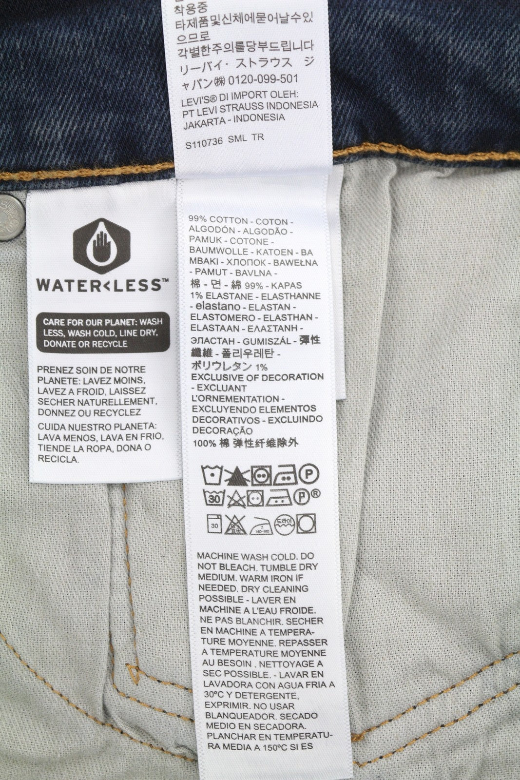 LEVI'S 512 vyriški džinsai W40/L32 mėlyni, išblukę, ploni, siaurėjantys, „Flex Stretch“ stiliaus. 