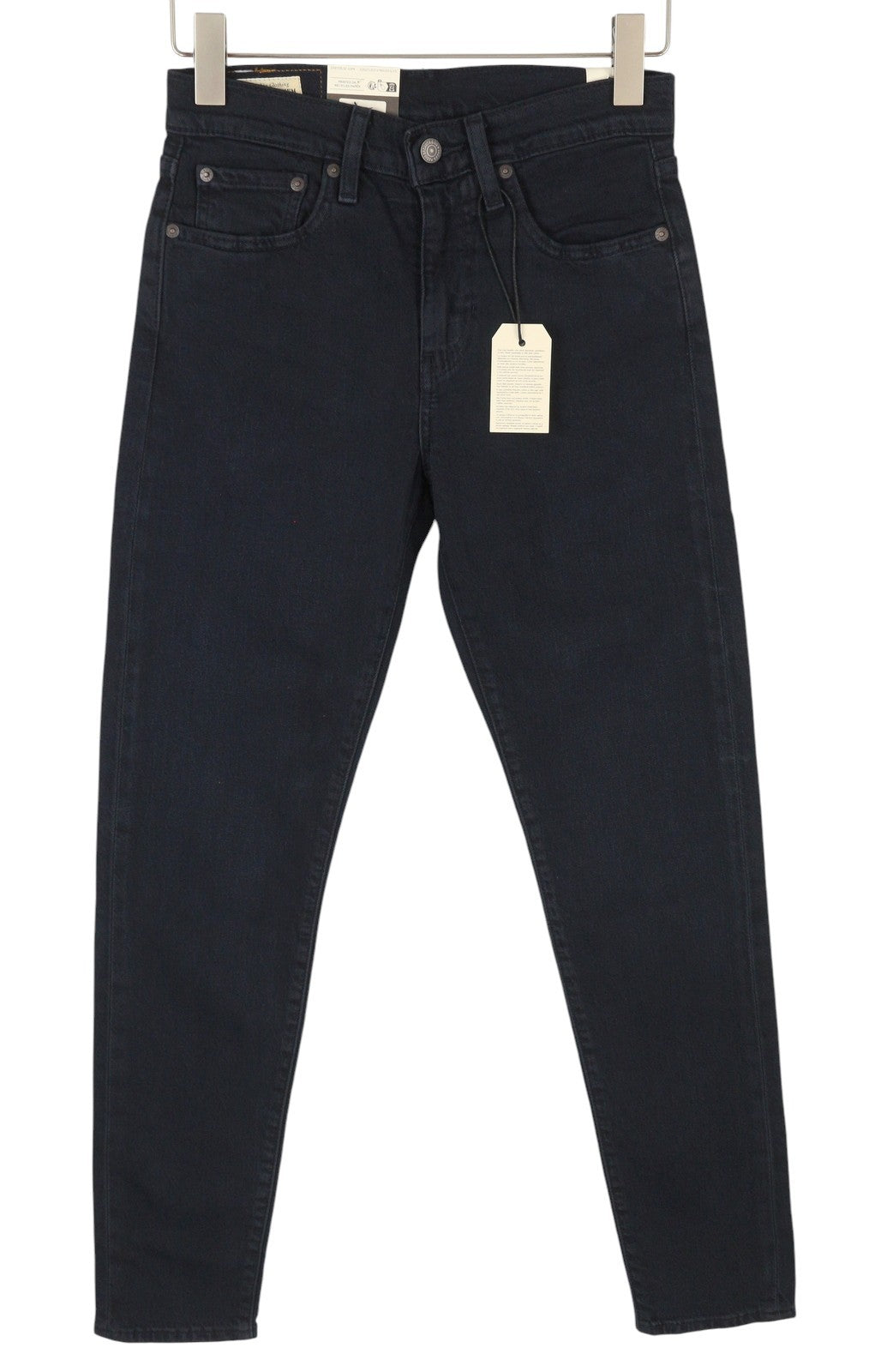 LEVI'S 512 Men Jeans W28/L32 Premium Slim Taper Big E Zip Fly Logo Dark Blue