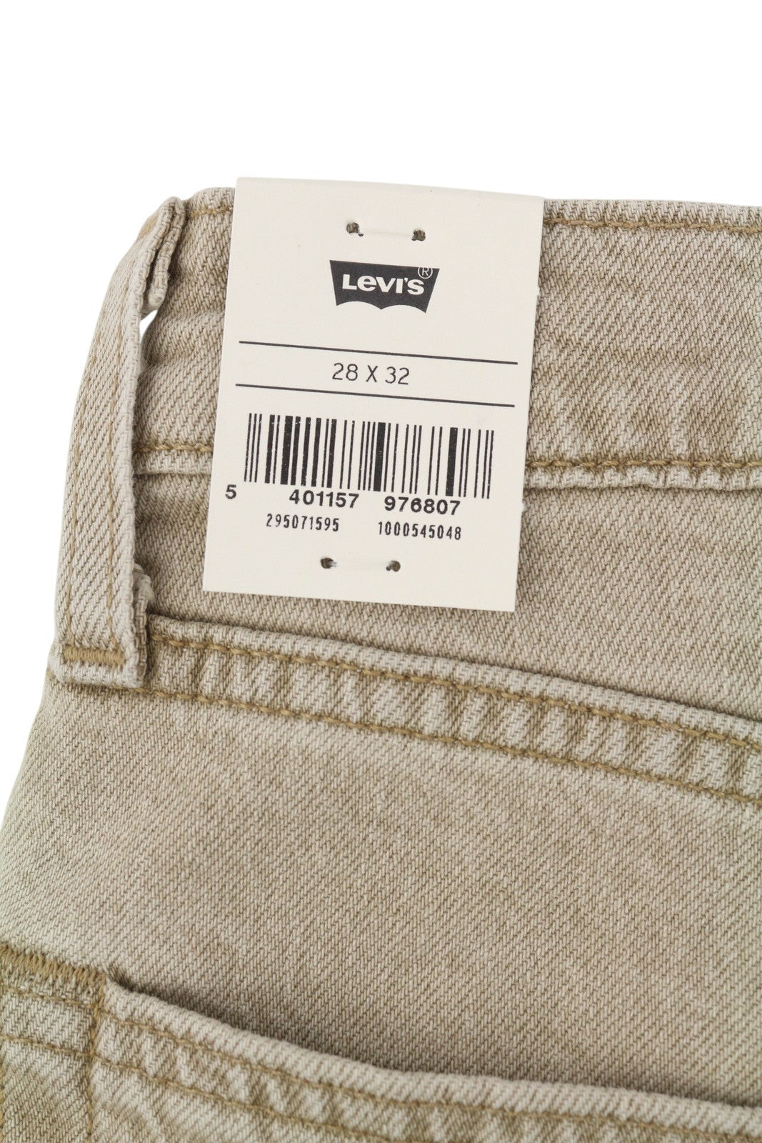 LEVI'S 502 vyriški džinsai W28/L32 Premium Big E Tapered Fit Zip Fly Beige Denim 