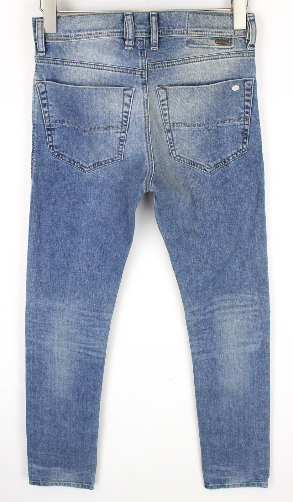 DIESEL Tepphar 0842H vyriški džinsai W26/L30 Slim Carrot Fit tamprūs mėlyni su sagomis 