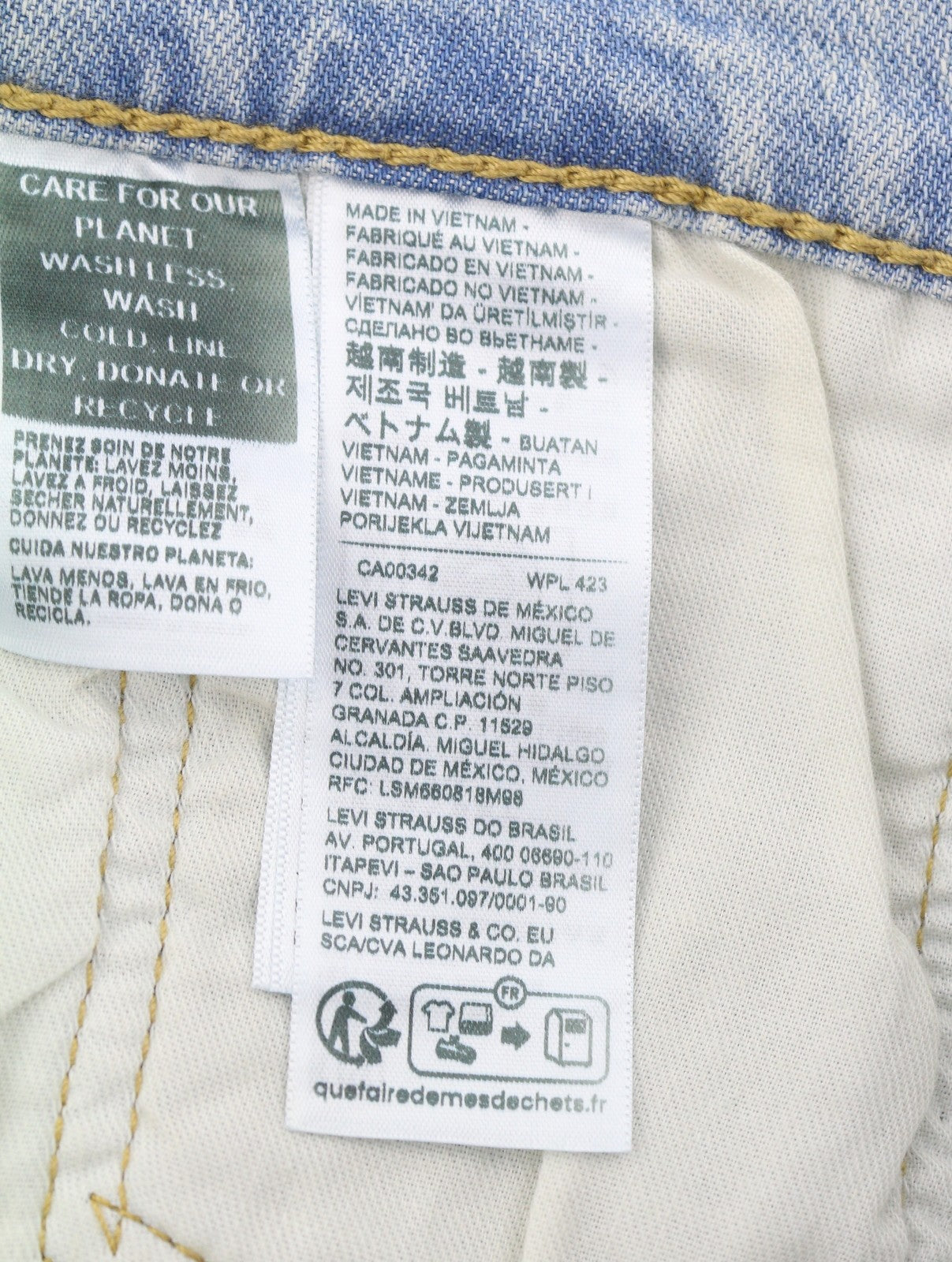 LEVI'S 512 Men Jeans W32/L34 Slim Taper Stretch Extensible Faded Denim Blue