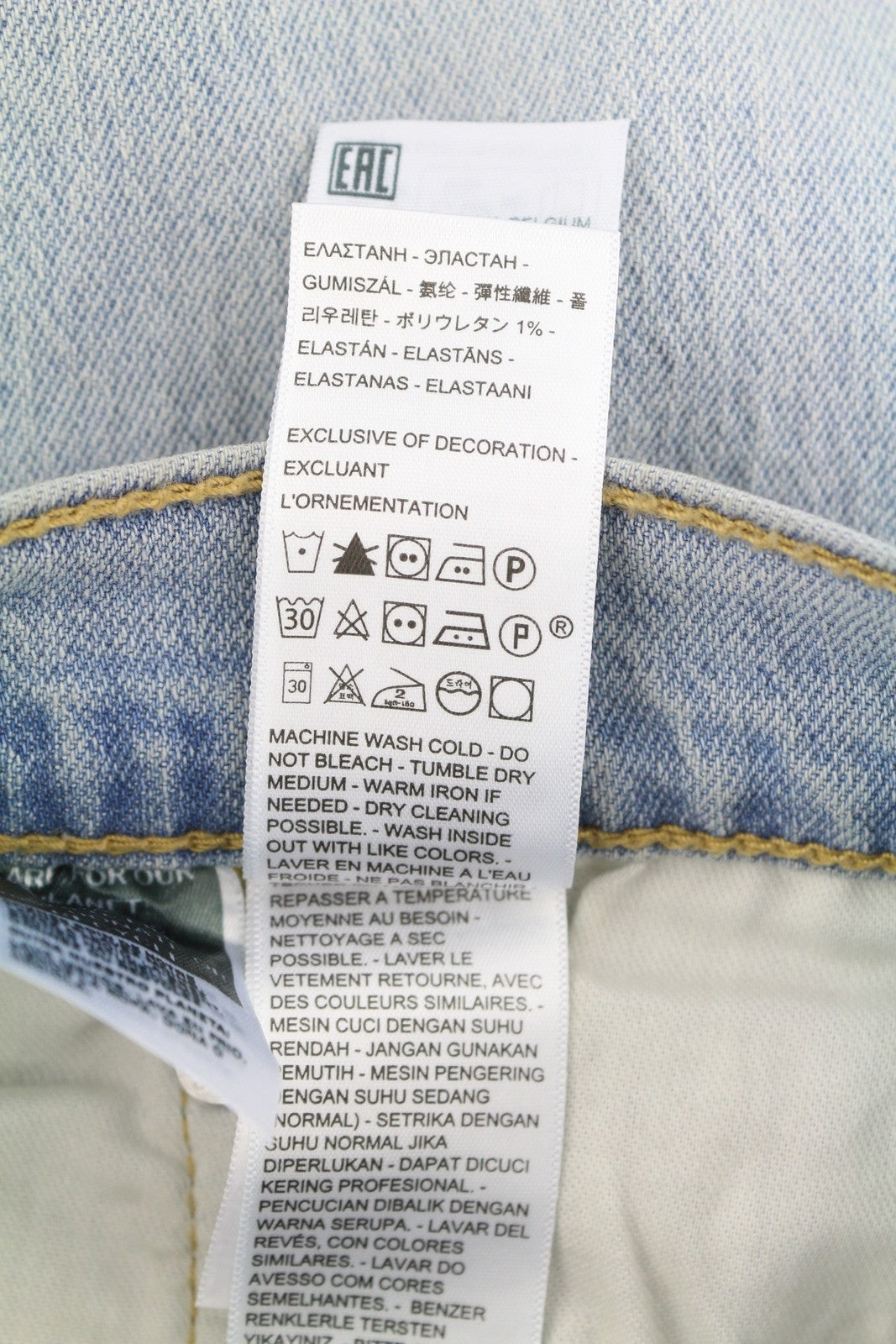 LEVI'S 512 Men Jeans W34/L32 Slim Tapered Stretch Extensible Faded Denim Blue