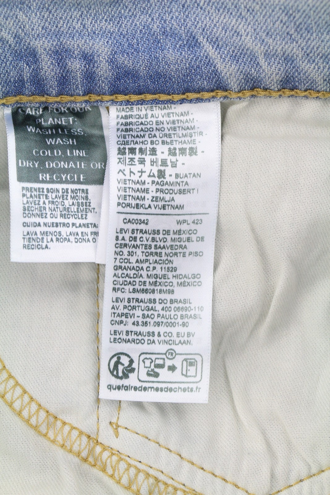 LEVI'S 512 Men Jeans W34/L32 Slim Tapered Stretch Extensible Faded Denim Blue