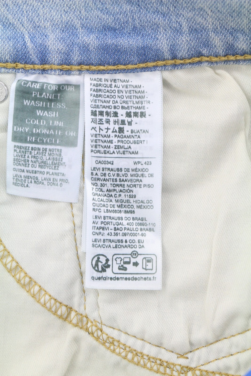 LEVI'S 512 Men Jeans W33/L32 Slim Tapered Stretch Extensible Faded Denim Blue