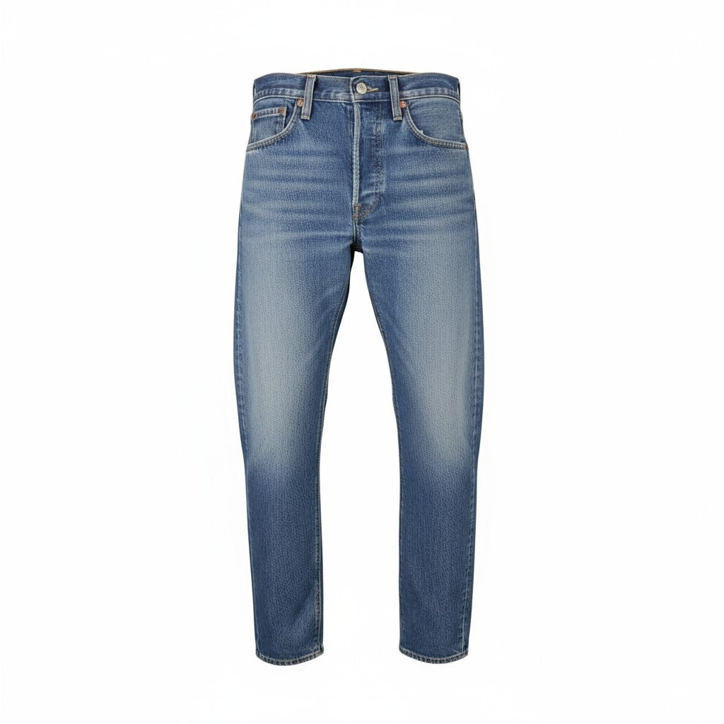 LEVI'S 501 '54 vyriški džinsai W29/L32 Premium Big E Straight Fit, išblukusios mėlynos spalvos 