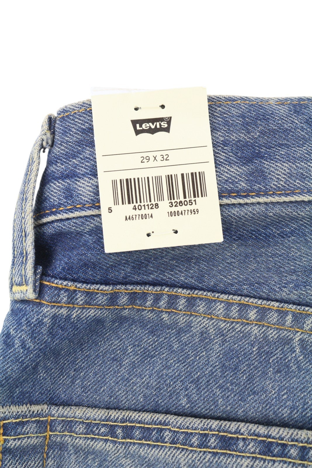 LEVI'S 501 '54 vyriški džinsai W29/L32 Premium Big E Straight Fit, išblukusios mėlynos spalvos 