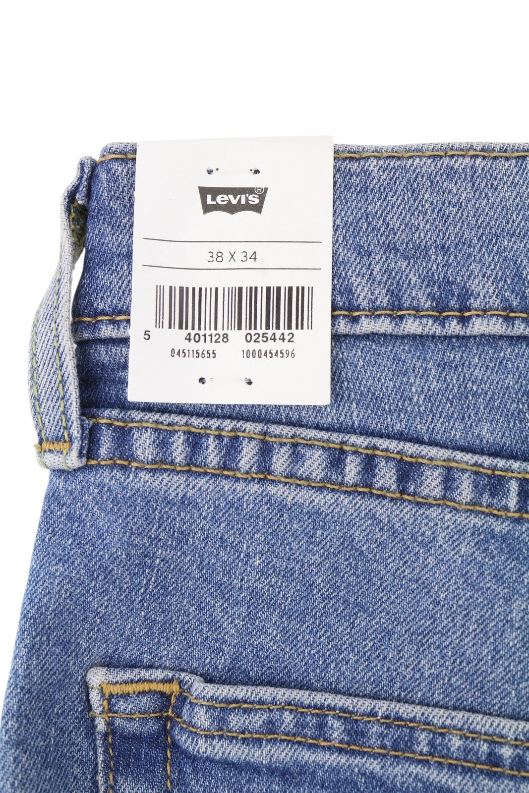 LEVI'S 511 vyriški džinsai W38/L34 Slim Flex Stretch su prailginamu užtrauktuku, išblukusia mėlyna spalva 