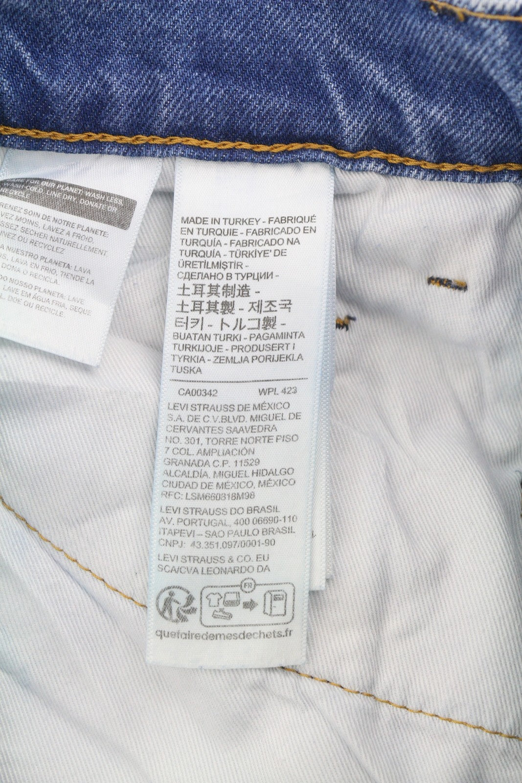 LEVI'S Sta-Prest vyriški džinsai W28/L30 Premium Flare Big E Zip Fly Denim Blue 