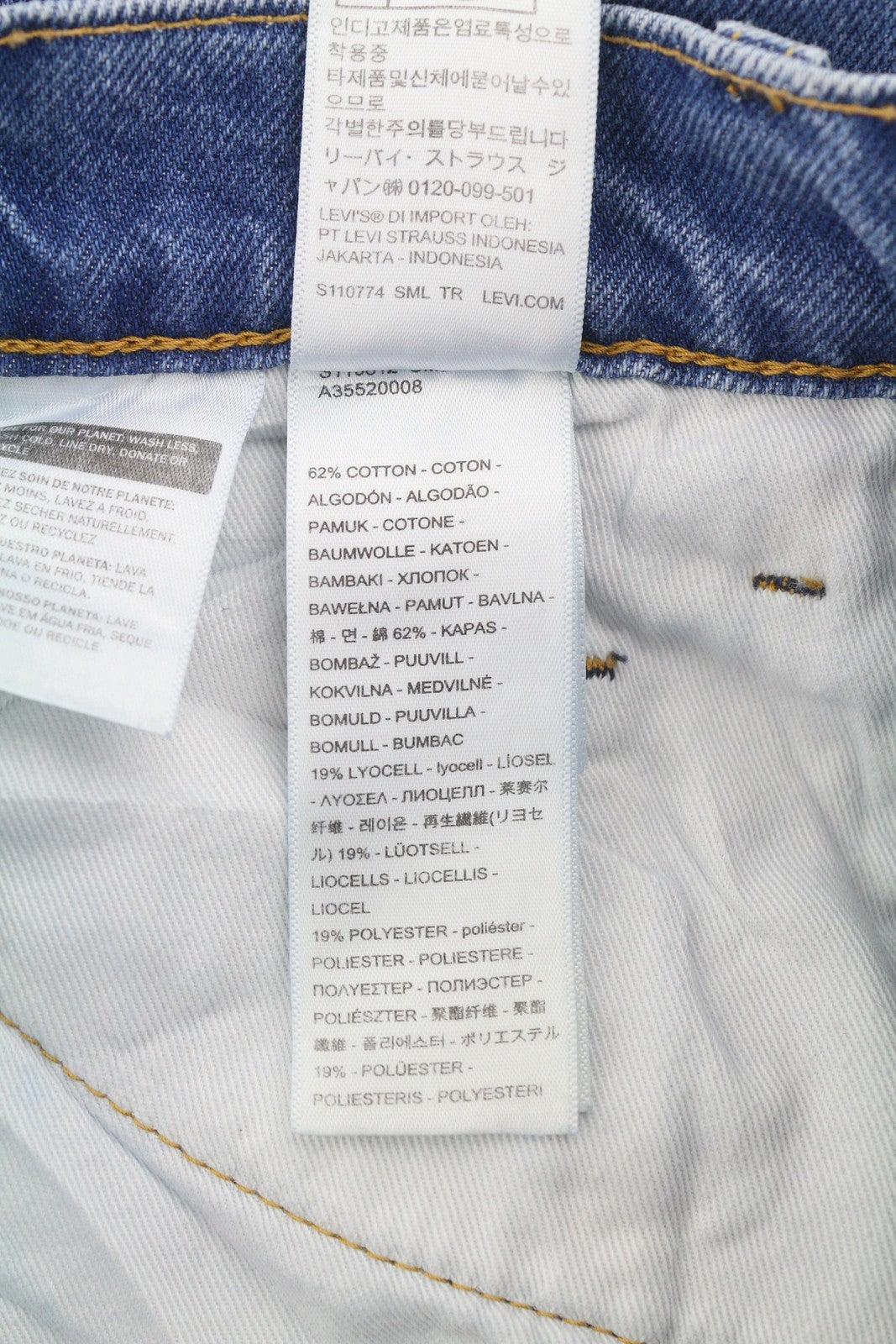 LEVI'S Sta-Prest vyriški džinsai W28/L30 Premium Flare Big E Zip Fly Denim Blue 