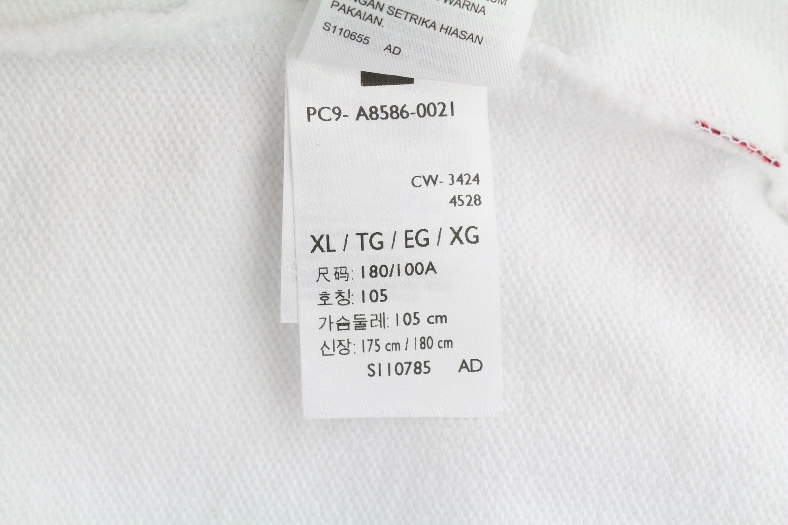 LEVI'S Standard Fit Men Sweatshirt XL White Crew Neck Front Logo Cotton Pullover