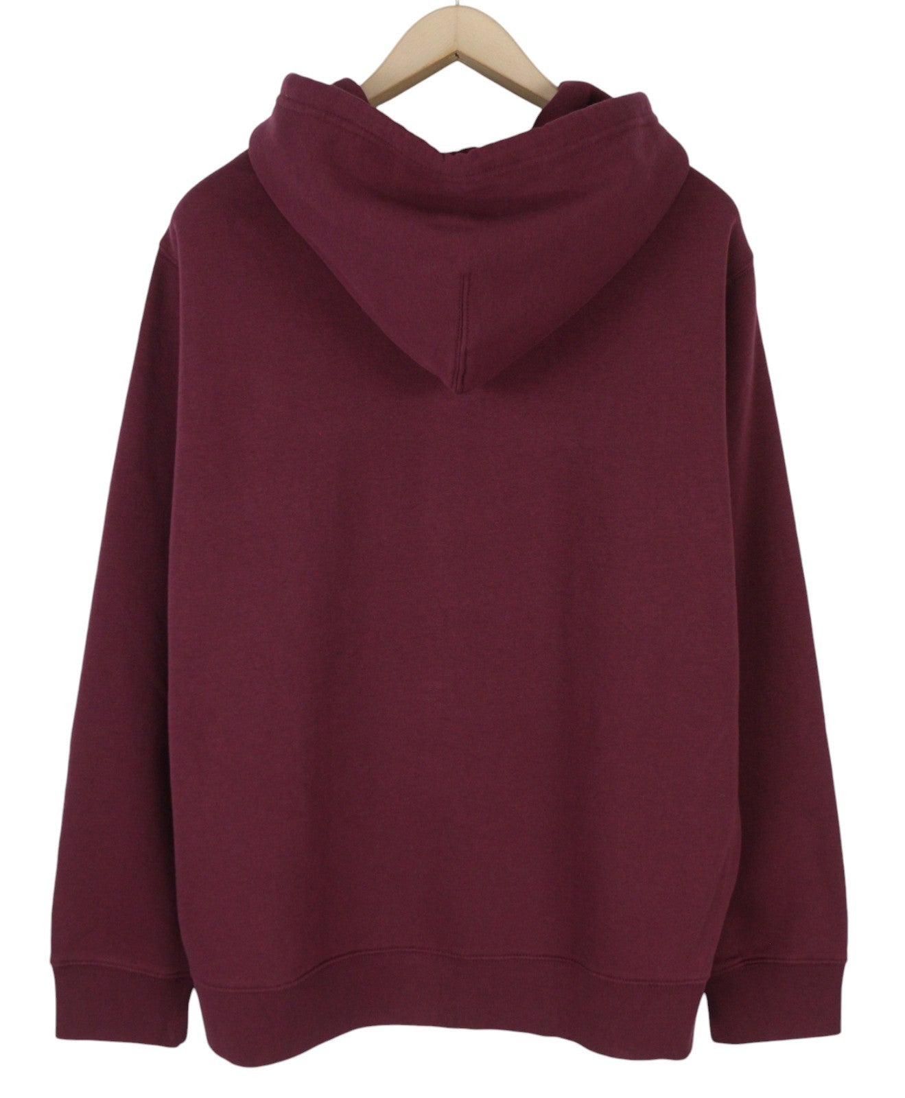 LEVI'S Standard Fit Men Hoodie XL Burgundy Full Zip Pockets Patch Logo Hooded