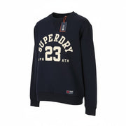 SUPERDRY Vintage Athletic Crew Men Sweatshirt M Dark Blue Front Logo Pullover