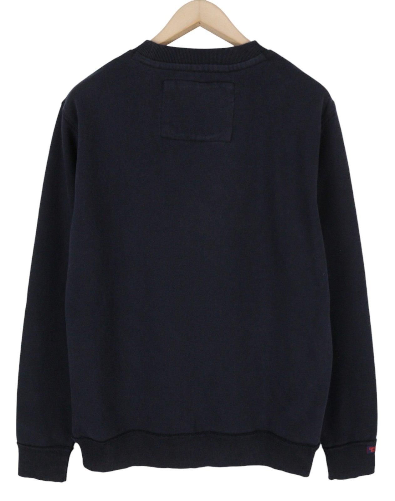 SUPERDRY Vintage Athletic Crew Men Sweatshirt M Dark Blue Front Logo Pullover