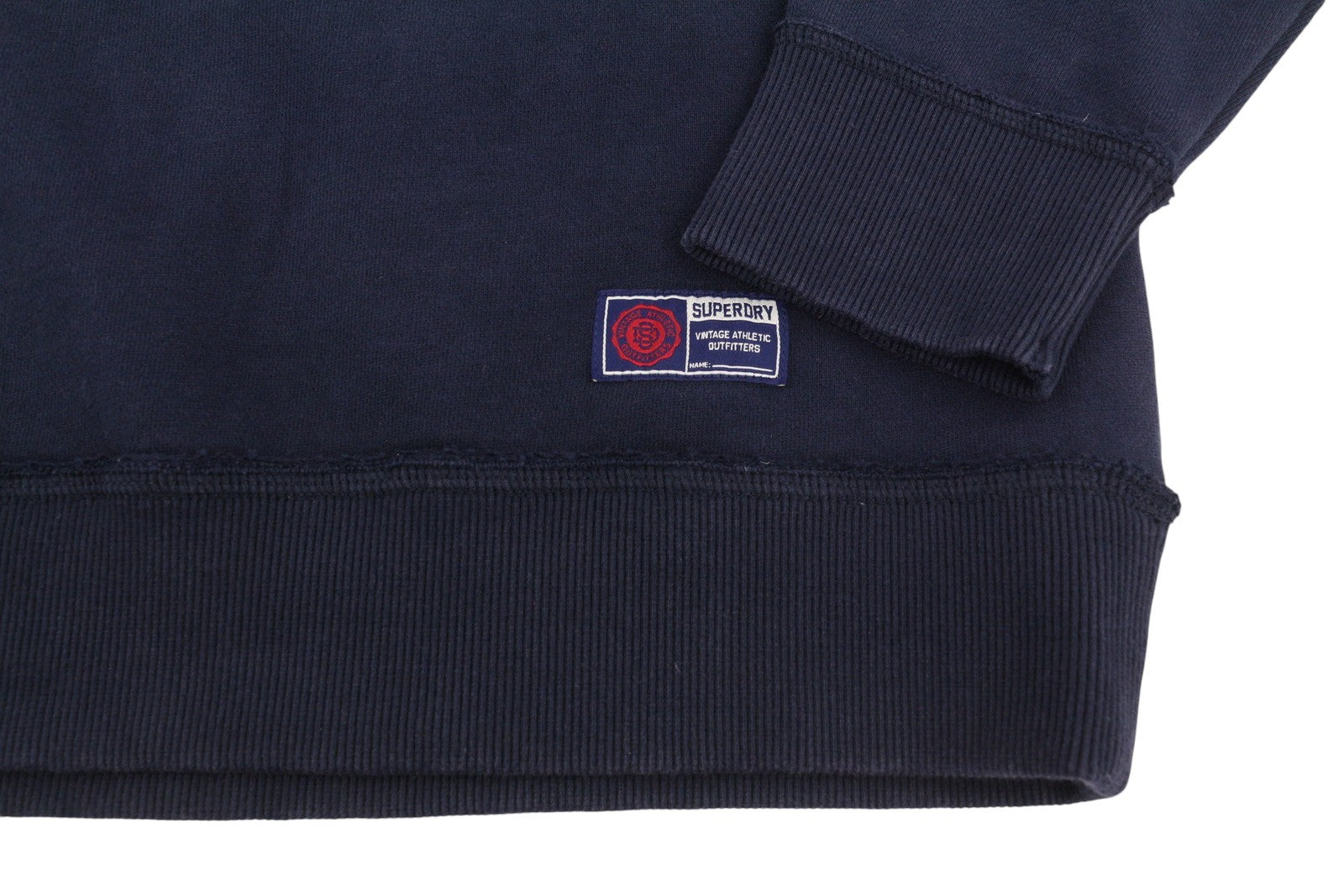 SUPERDRY Vintage Athletic Crew Men Sweatshirt M Dark Blue Front Logo Pullover