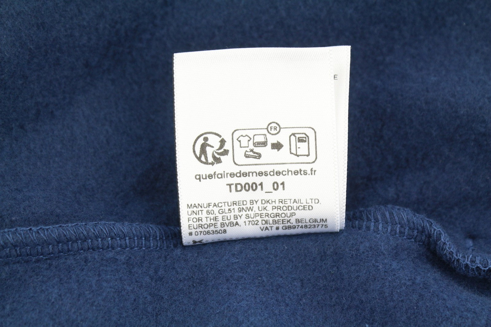 SUPERDRY Vintage Ath Oversized Hood Men Hoodie M Dark Blue Logo Cotton Pullover