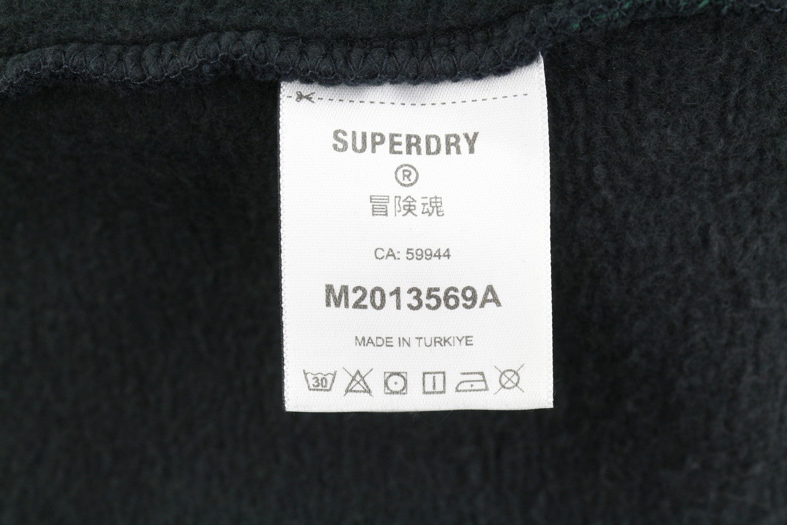 SUPERDRY Tokyo VL Men Hoodie M Black Patterned Logo Kangaroo Pocket Pullover