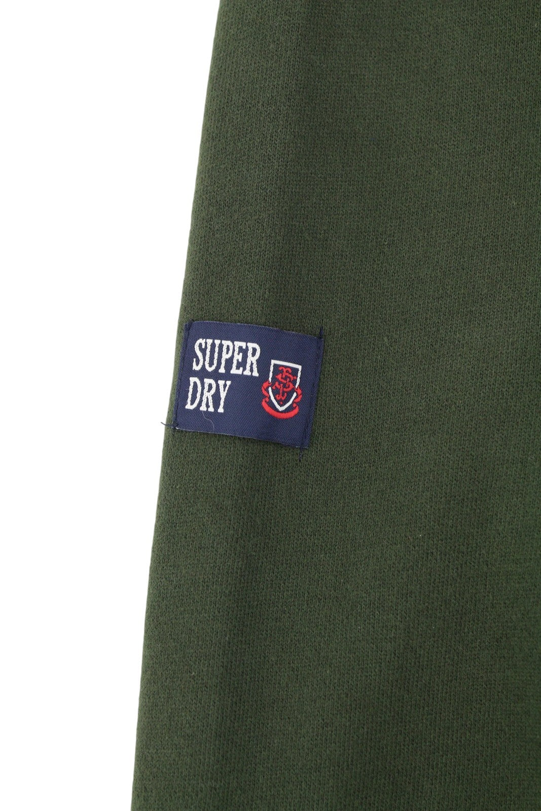 SUPERDRY Embroidered VL Men Hoodie M Green Kangaroo Pocket Cotton Logo Pullover