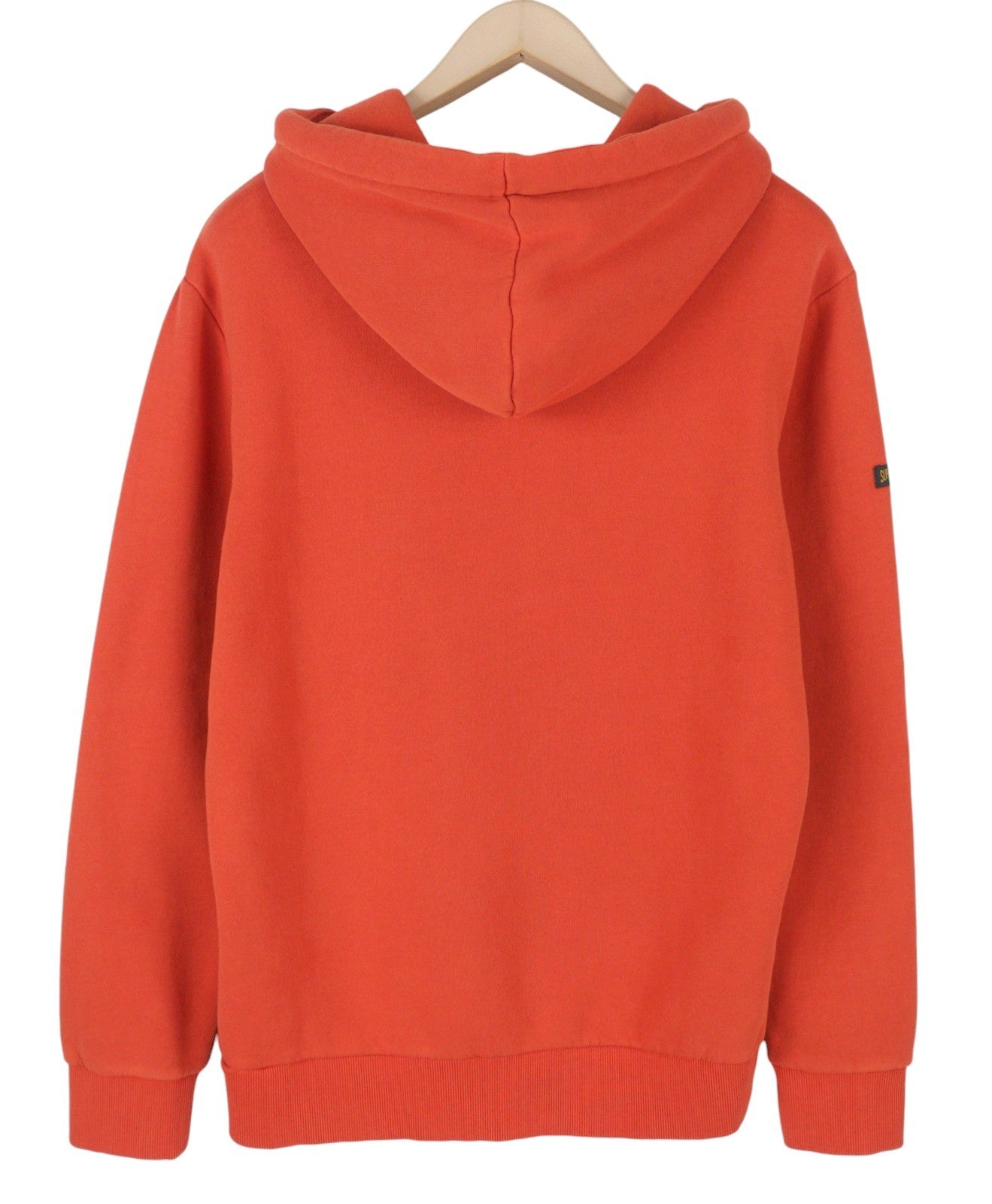 SUPERDRY Terrain Logo Overdyed Men Hoodie M Red Kangaroo Pocket Logo Pullover