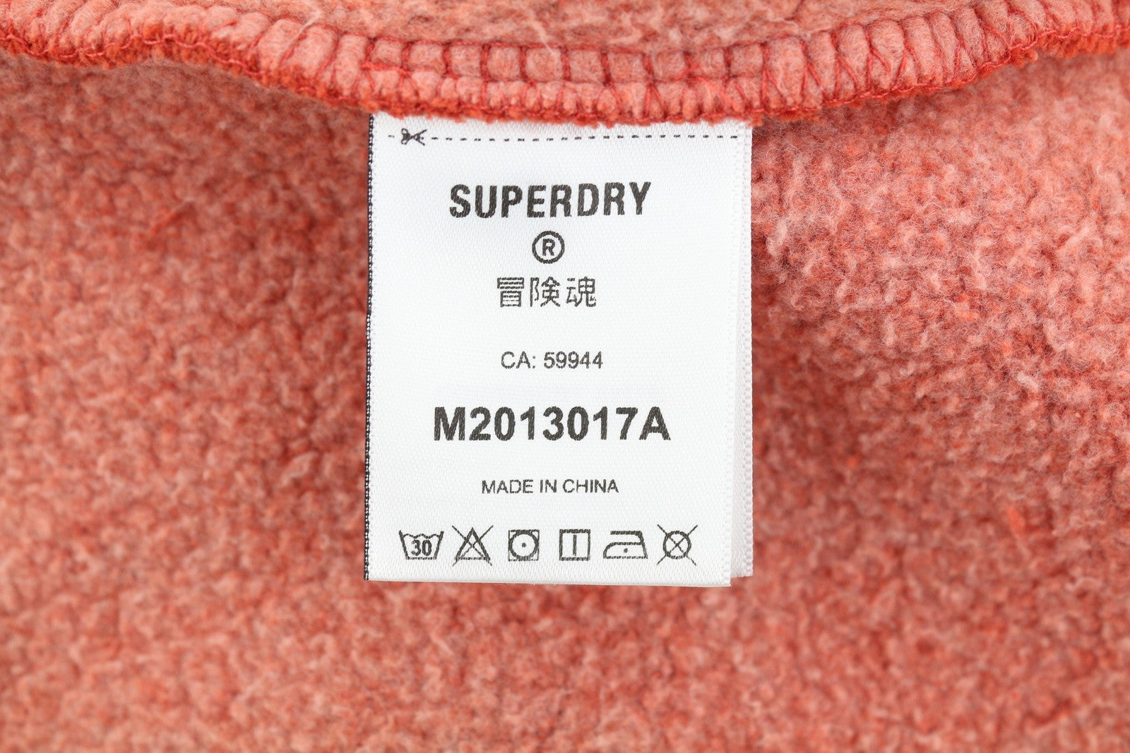 SUPERDRY Terrain Logo Overdyed Men Hoodie M Red Kangaroo Pocket Logo Pullover