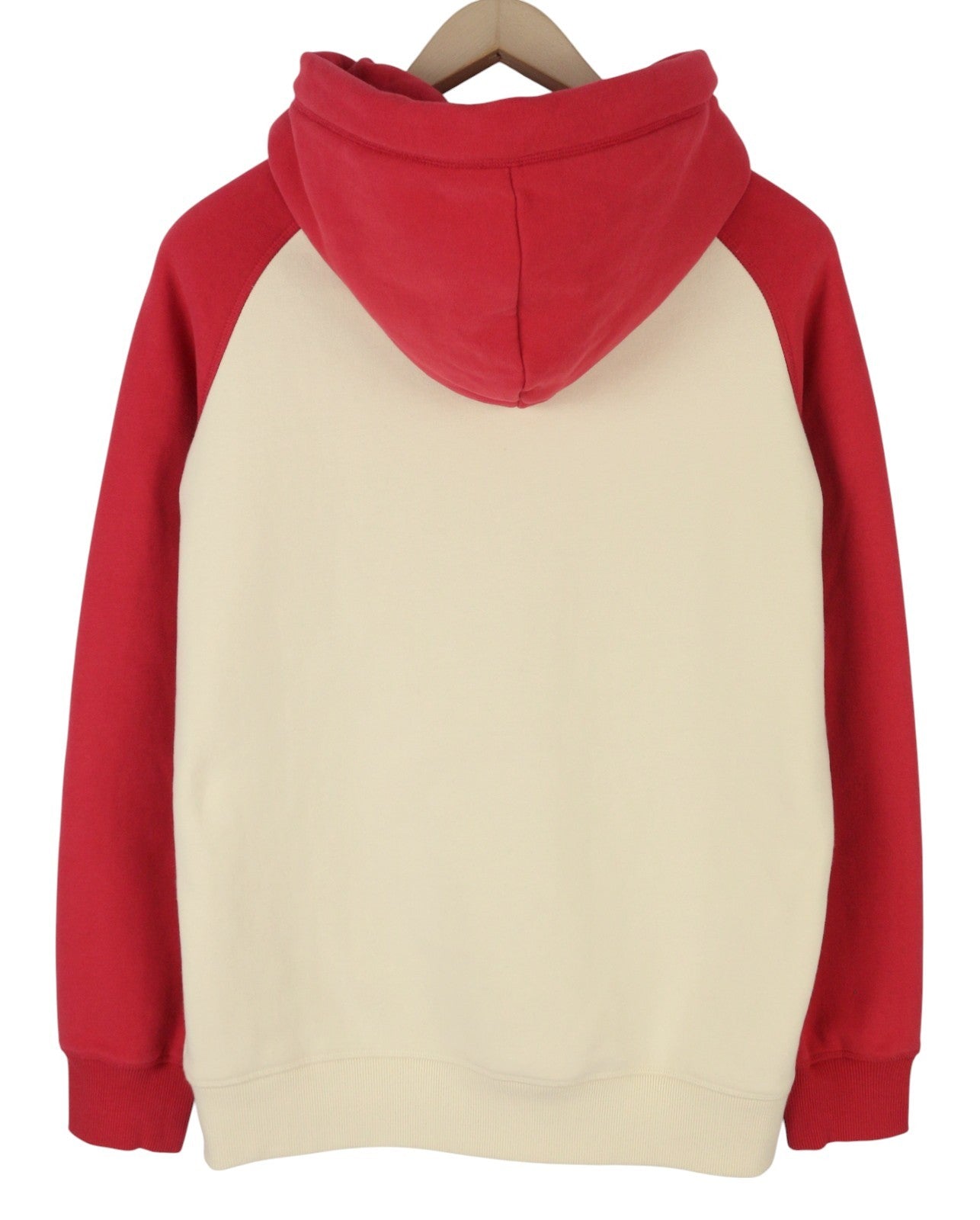 SUPERDRY Essential Baseball Zip Men Hoodie M Red Pockets Front Logo Full Zip