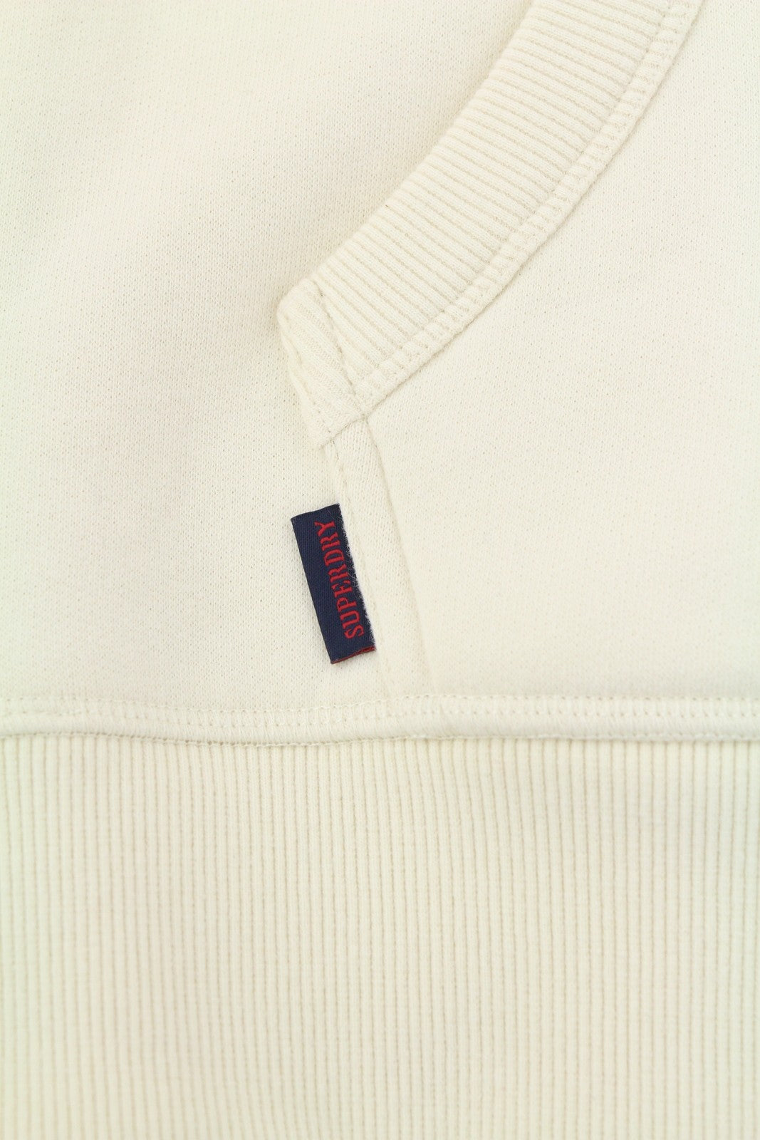 SUPERDRY Essential Baseball Zip Men Hoodie M Red Pockets Front Logo Full Zip