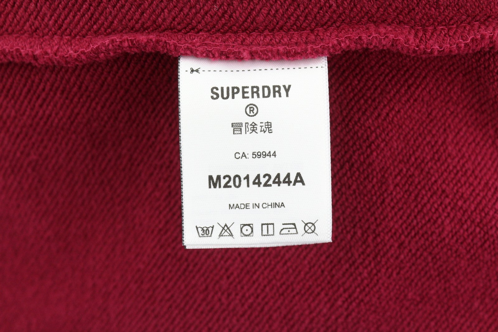 SUPERDRY Lo-Fi Outdoors Relaxed Hood Men Hoodie M Red Faded Kangaroo Pullover