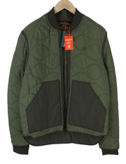 SUPERDRY Military Lined Men Jacket M Green Quilted Pockets Insulated Bomber
