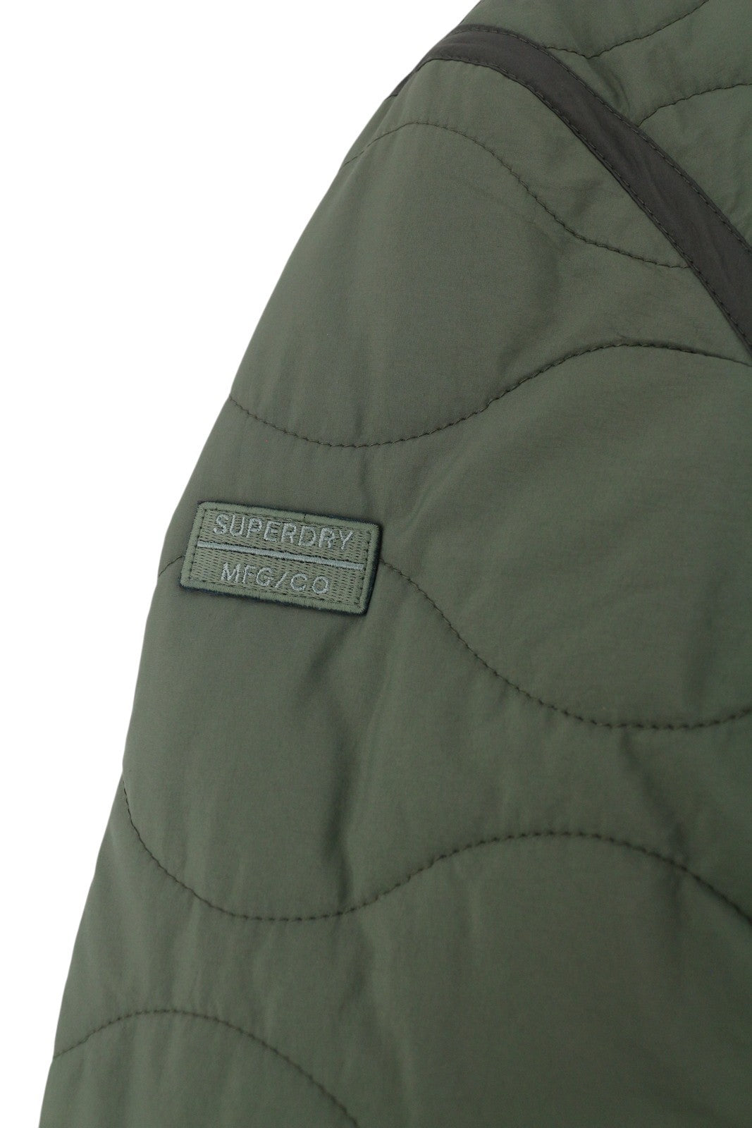 SUPERDRY Military Lined Men Jacket M Green Quilted Pockets Insulated Bomber