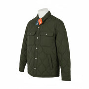 SUPERDRY Surplus Liner Overshirt Men Jacket M Green Quilted Padded Snap Button