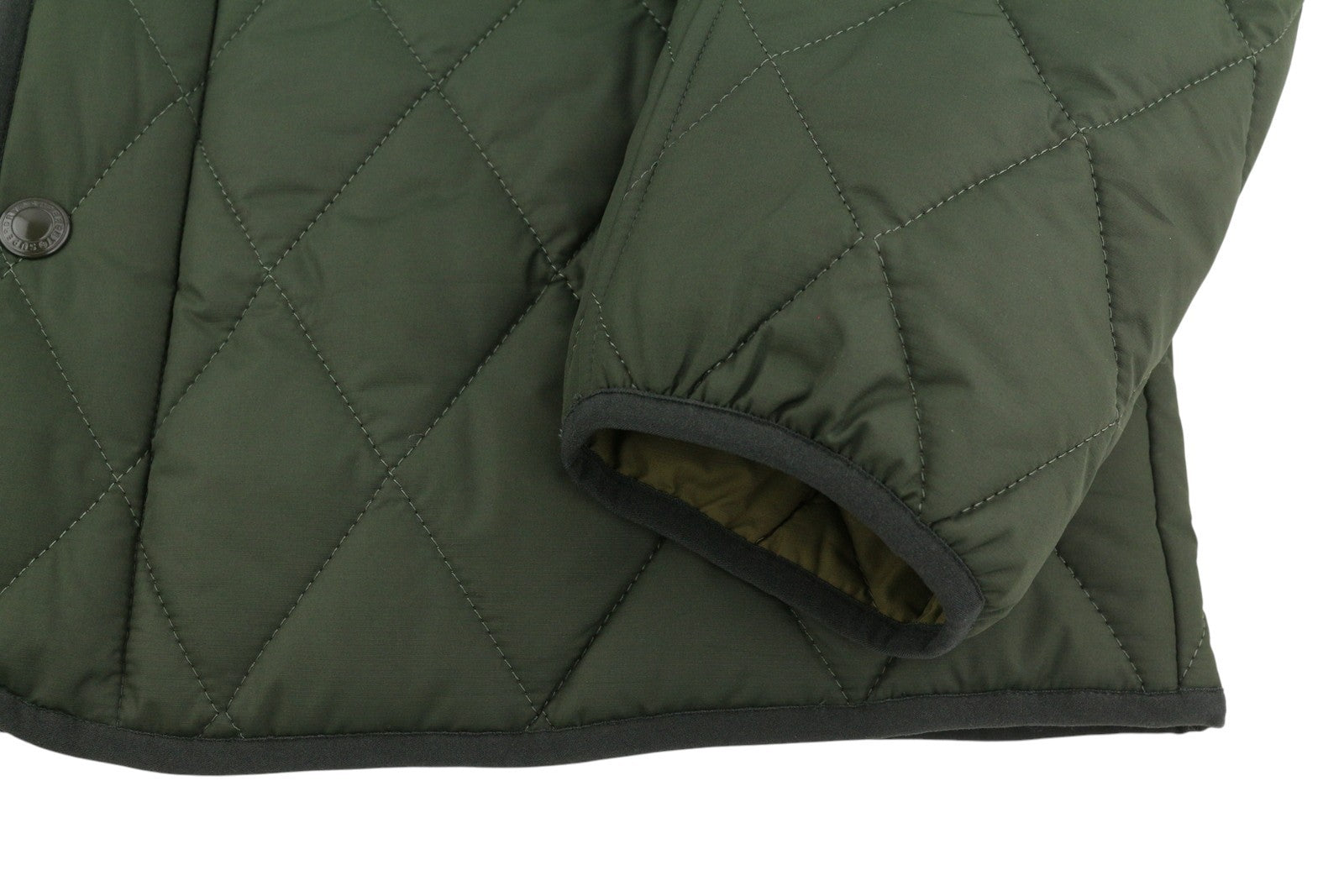 SUPERDRY Quilted Estate Men Jacket M Green Insulated High Neck Logo Lightweight