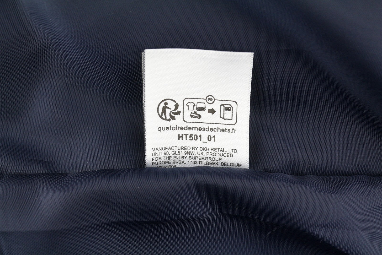 SUPERDRY Quilted Estate Liner Men Jacket M Blue High Neck Padded Lightweight