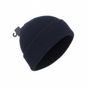 RALPH LAUREN Signature Cuff Men Hat 52 CM Dark Blue Wool Blend Knitted Beanie