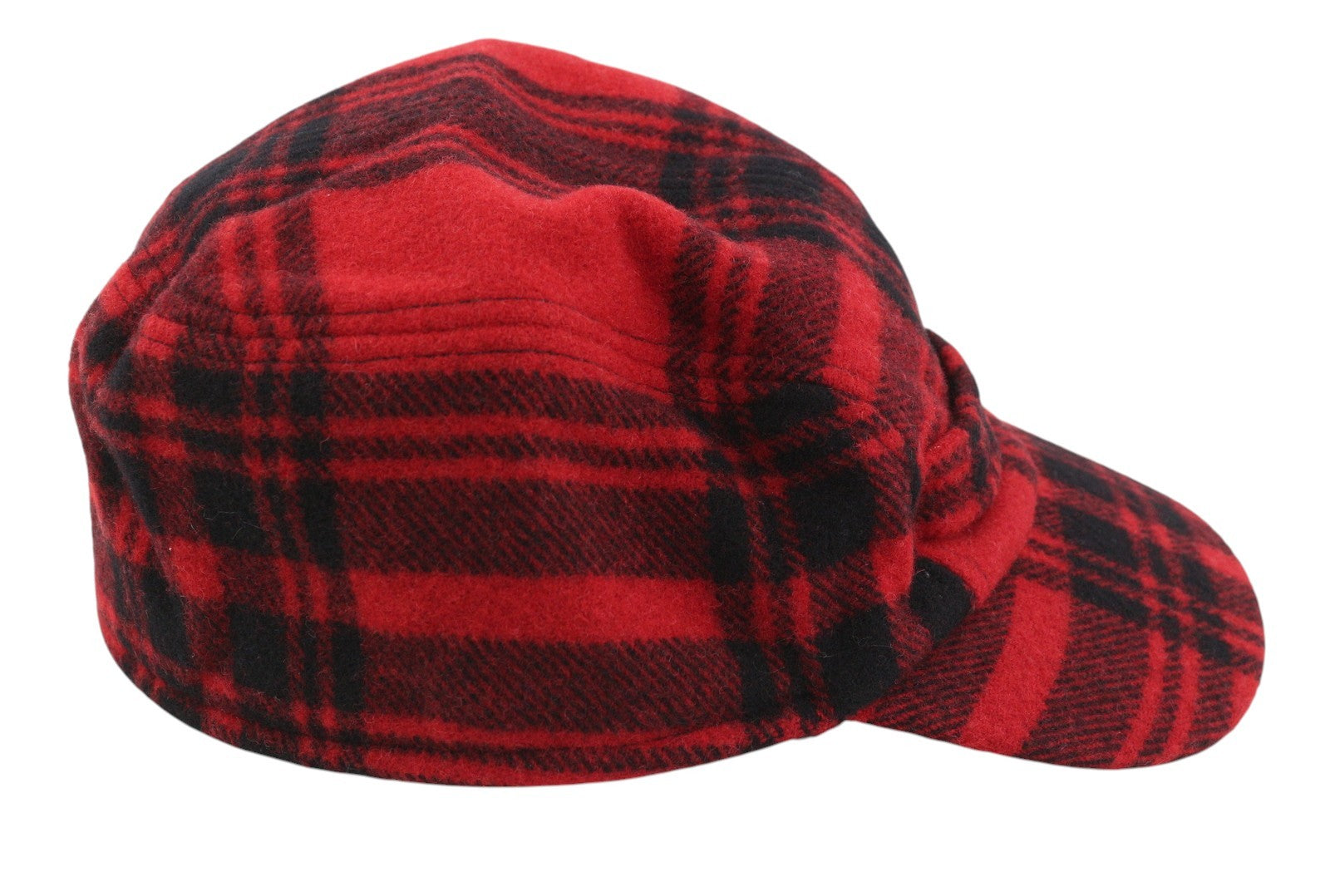 RALPH LAUREN Men Hat L/XL Red Flannel Wool Blend Plaid All Seasons Cap