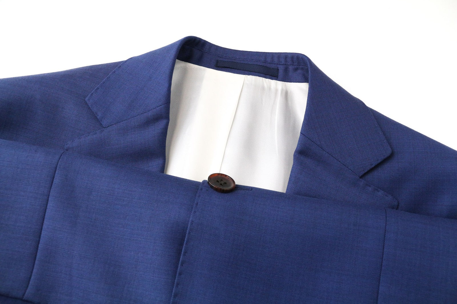 „SUITSUPPLY Napoli“ vyriškas švarkas UK36R mėlynas vilnonis vieneilis švarkas su įpjova atvarte 