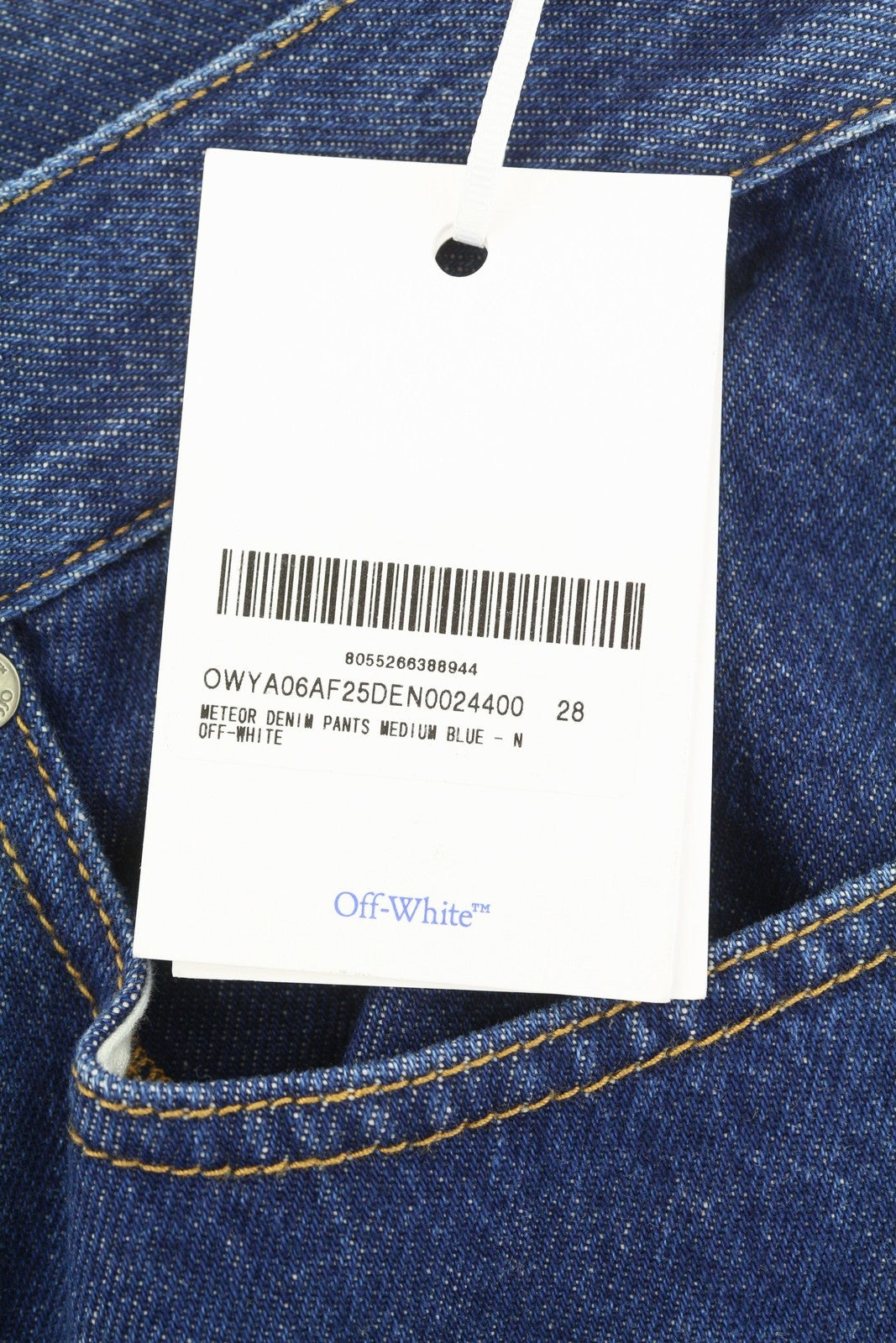 OFF-WHITE c/o VIRGIL ABLOH Meteor Denim Women Jeans W28 Blue Cut-Out F25 RRP765