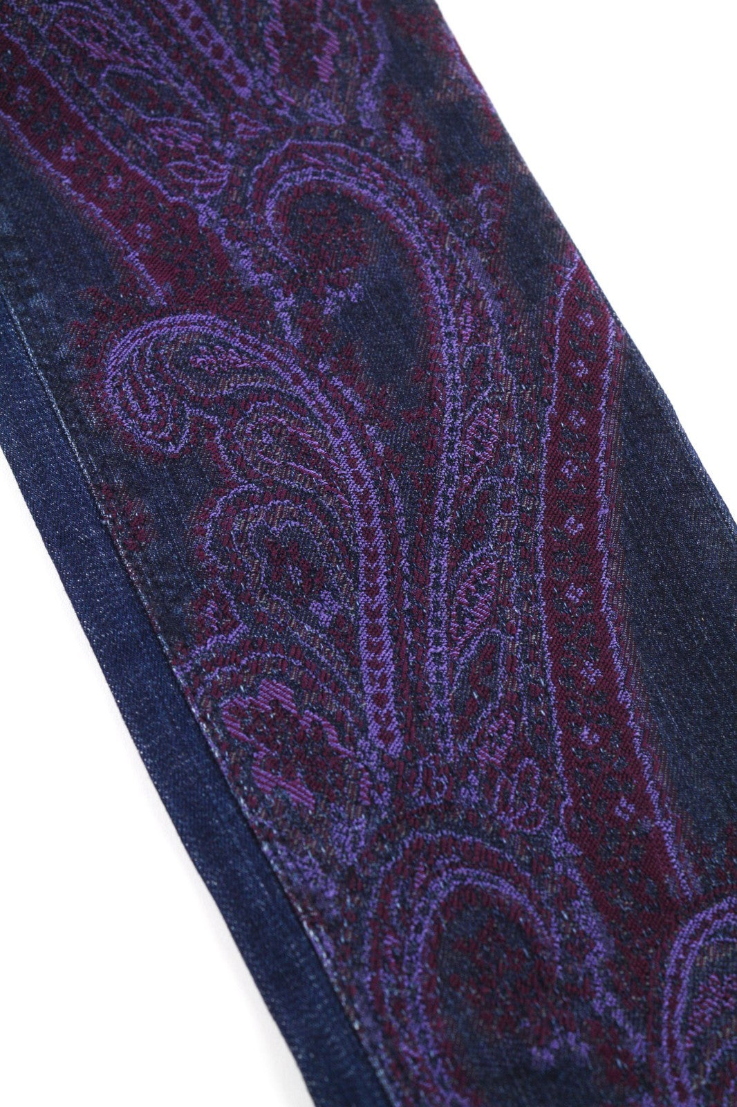 ETRO Women's W31 Blue Paisley Skinny Stretch Cotton Patterned Jeans