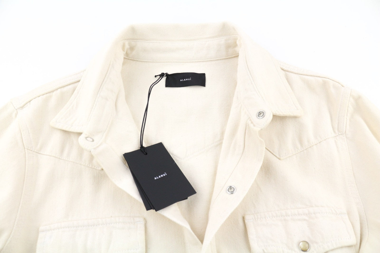 ALANUI Bright Hues Men's S Brown Cotton Overshirt Unisex Denim Style