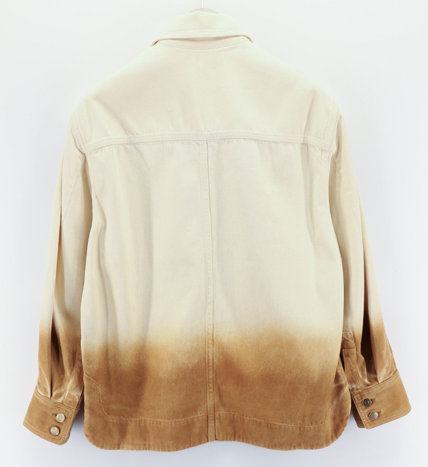 ALANUI ryškių atspalvių vyriški L dydžio smėlio spalvos rudi neapdoroto džinso unisex medvilniniai marškinėliai 