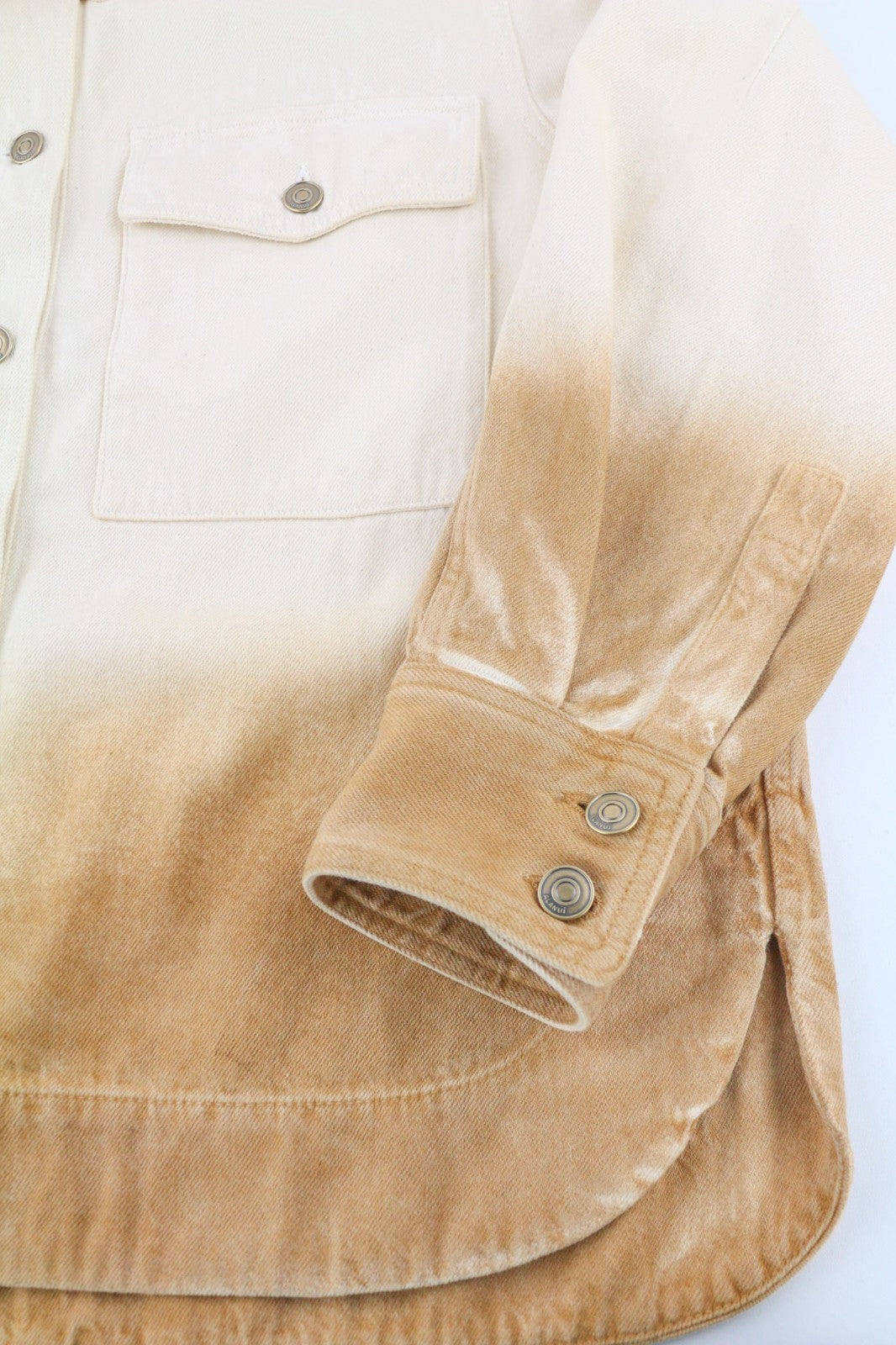 ALANUI ryškių atspalvių vyriški L dydžio smėlio spalvos rudi neapdoroto džinso unisex medvilniniai marškinėliai 