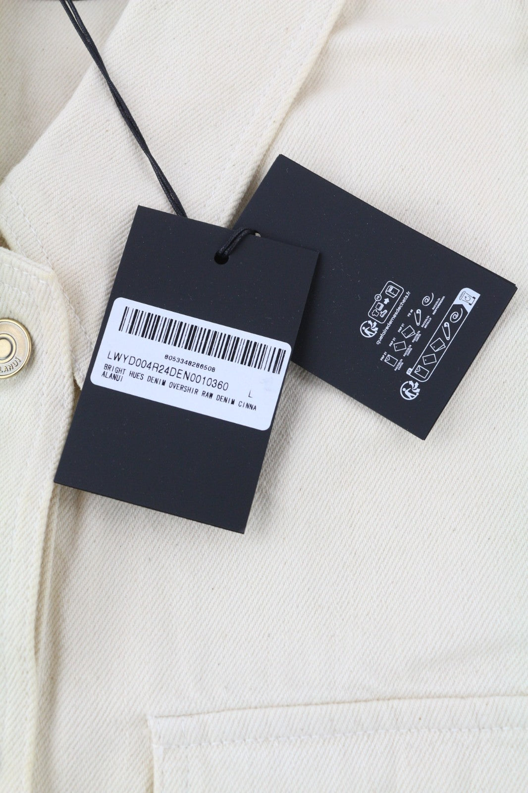 ALANUI ryškių atspalvių vyriški L dydžio smėlio spalvos rudi neapdoroto džinso unisex medvilniniai marškinėliai 